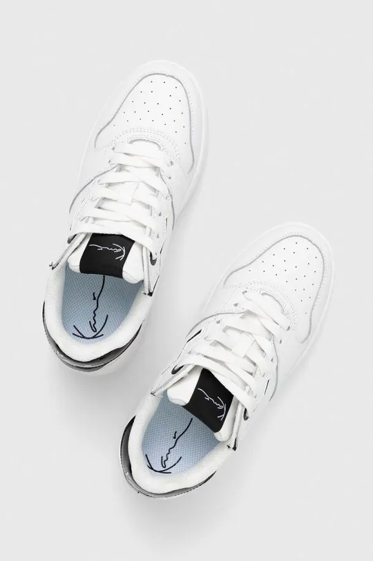 biały Karl Kani sneakersy skórzane UP Heel Logo