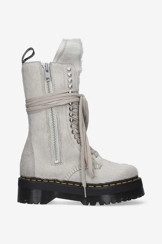 gri Rick Owens bocanci din piele întoarsă Fur Boots x Dr. Martens De femei