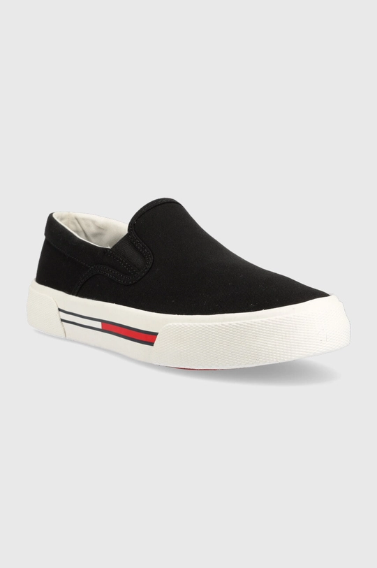 Tommy Jeans tenisówki SLIP-ON SIGNATURE DETAILING czarny