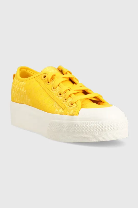 Πάνινα παπούτσια adidas Originals Nizza Platform κίτρινο