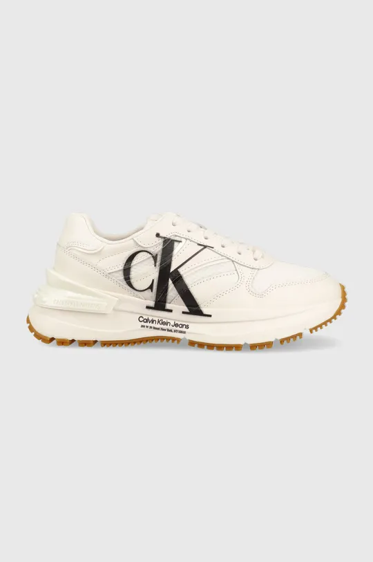 beżowy Calvin Klein Jeans sneakersy CHUNKY RUNNER OVER BRAND WN Damski
