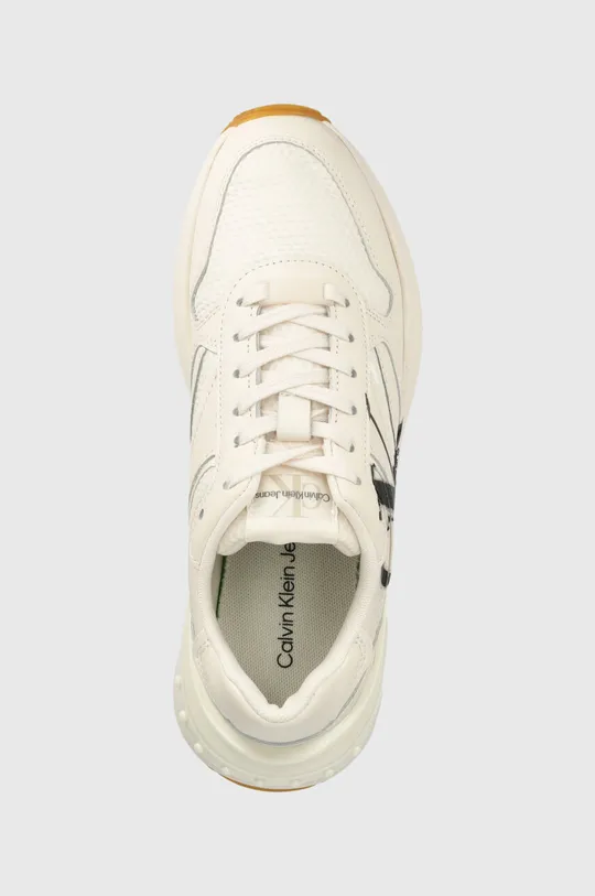beżowy Calvin Klein Jeans sneakersy CHUNKY RUNNER OVER BRAND WN