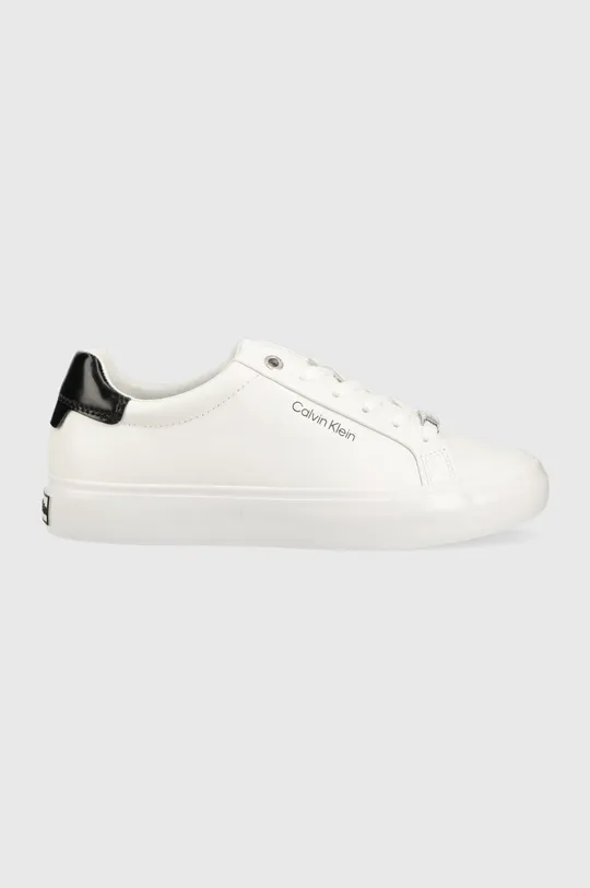 biały Calvin Klein sneakersy skórzane VULC LACE UP Damski