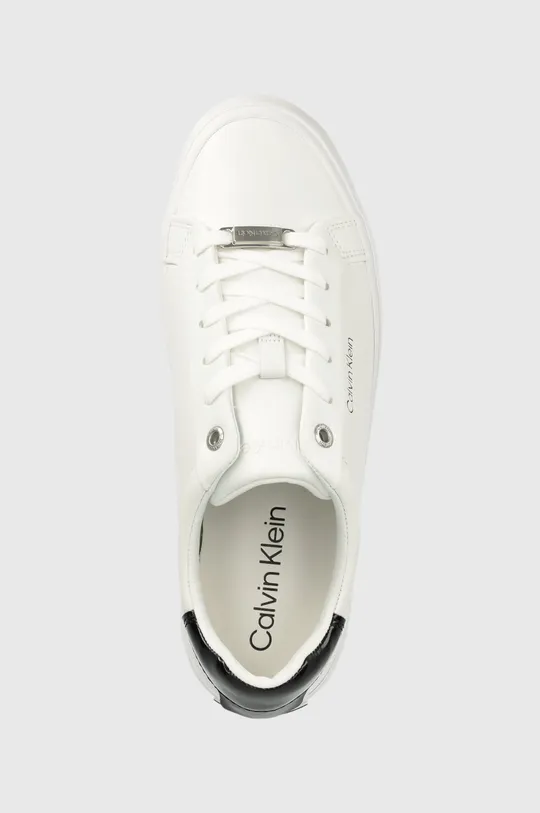 λευκό Δερμάτινα αθλητικά παπούτσια Calvin Klein VULC LACE UP