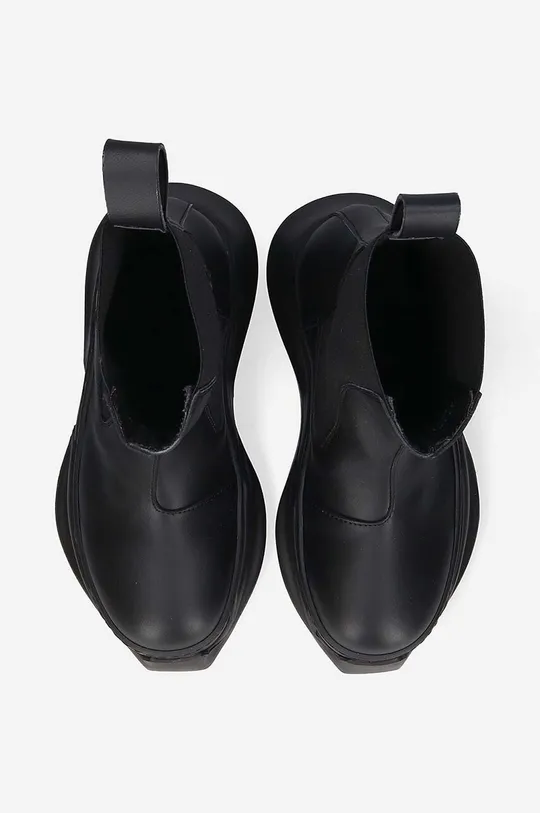 black Rick Owens leather chelsea boots Beatle Abstract