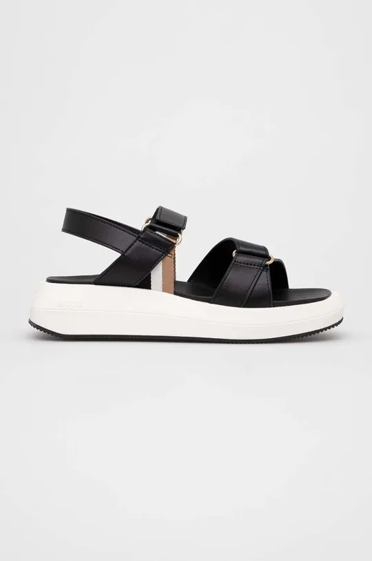 BOSS sandale Jess Sandal-FL platformă negru 50493086.001