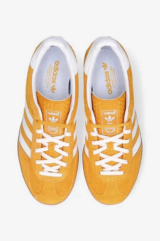 yellow adidas Originals suede sneakers Gazelle Indoor W