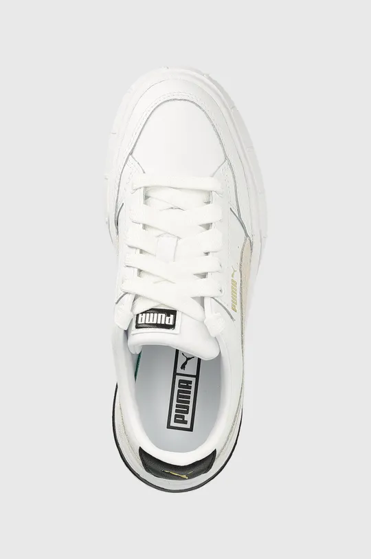bílá Dětské kožené sneakers boty Puma Mayze Stack Jr