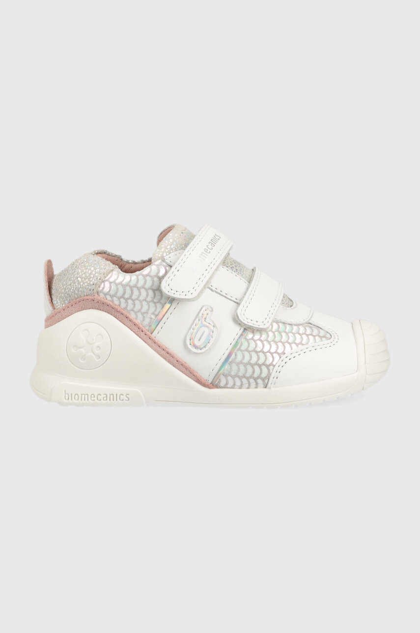 bílá Dětské kožené sneakers boty Biomecanics Dívčí
