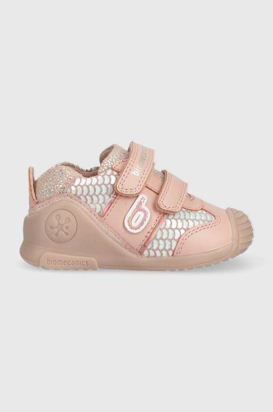 růžová Dětské kožené sneakers boty Biomecanics Dívčí