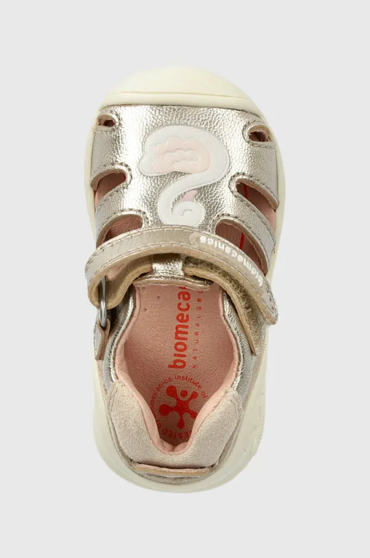 zlatá Detské kožené sandále Biomecanics