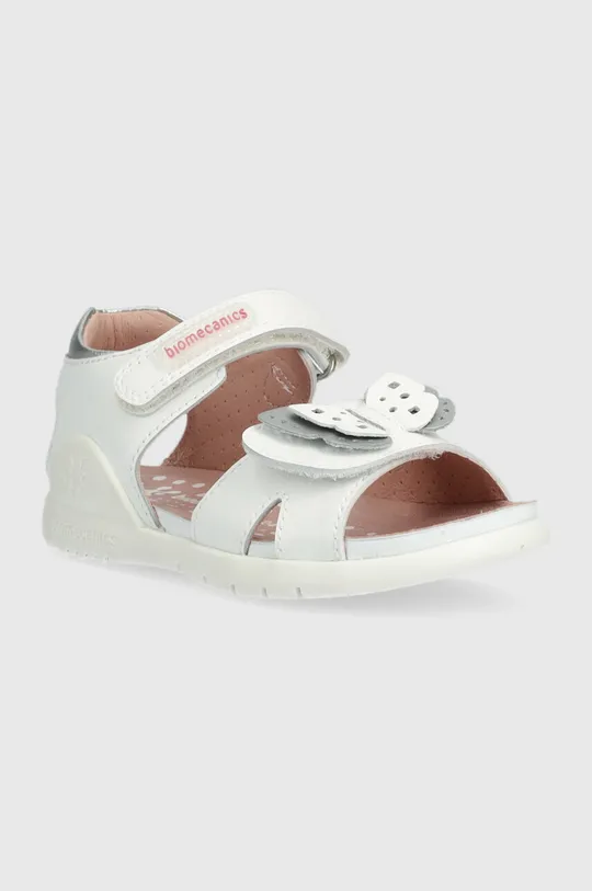 Detské kožené sandále Biomecanics biela