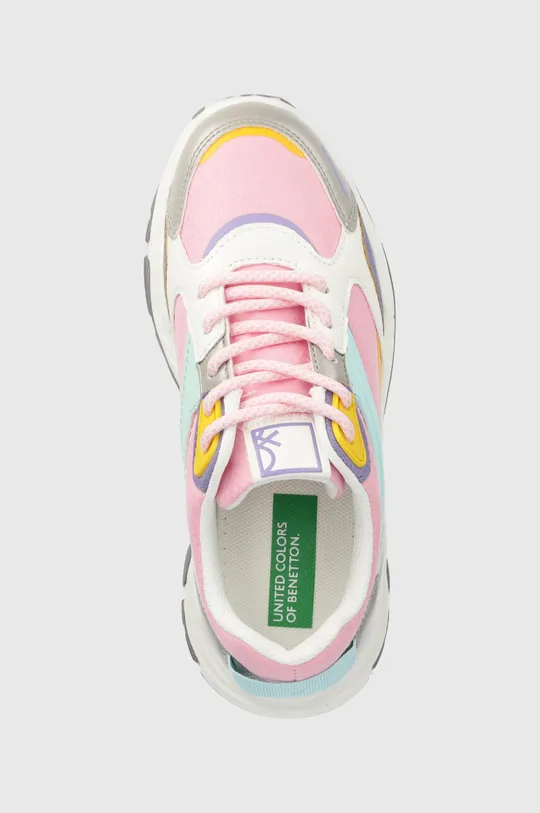 różowy United Colors of Benetton sneakersy dziecięce