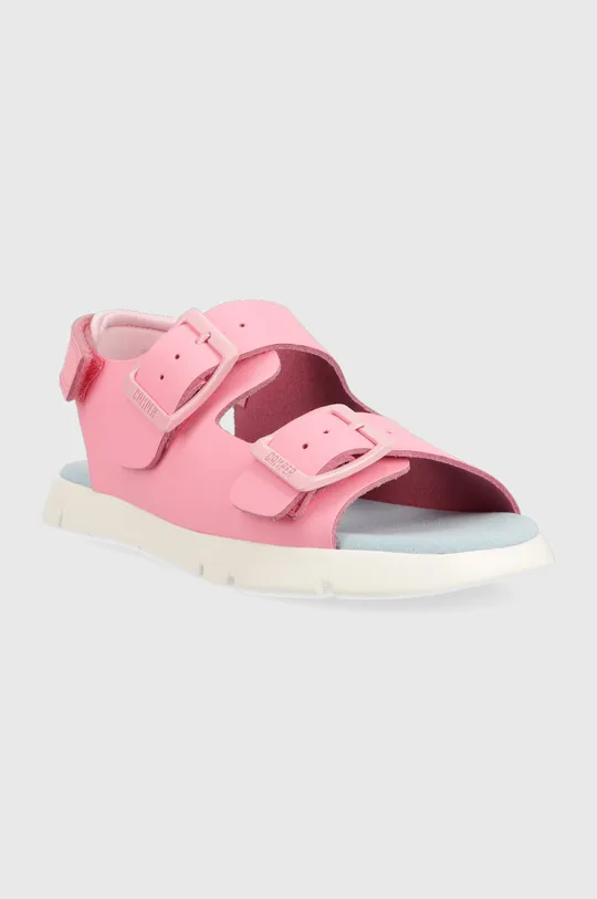 Detské kožené sandále Camper Oruga ružová