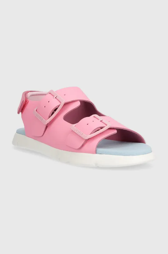 Detské kožené sandále Camper ružová