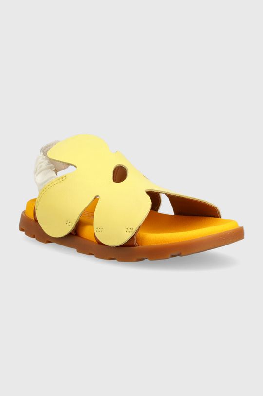 Camper sandały skórzane dziecięce jasny żółty