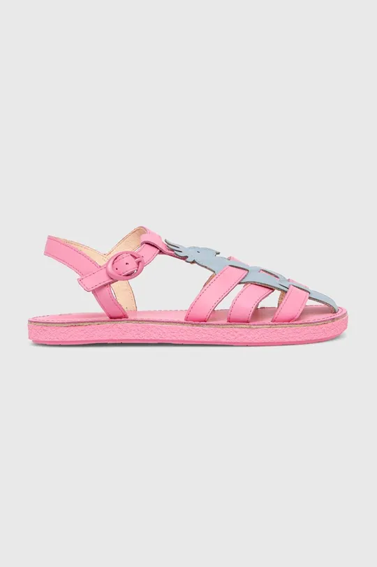 ružová Detské kožené sandále Camper Dievčenský