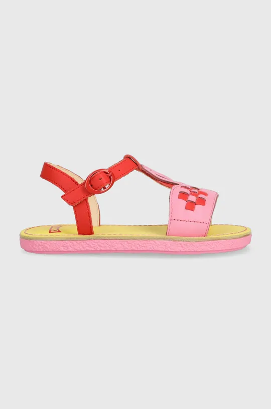 červená Dětské kožené sandály Camper Dívčí
