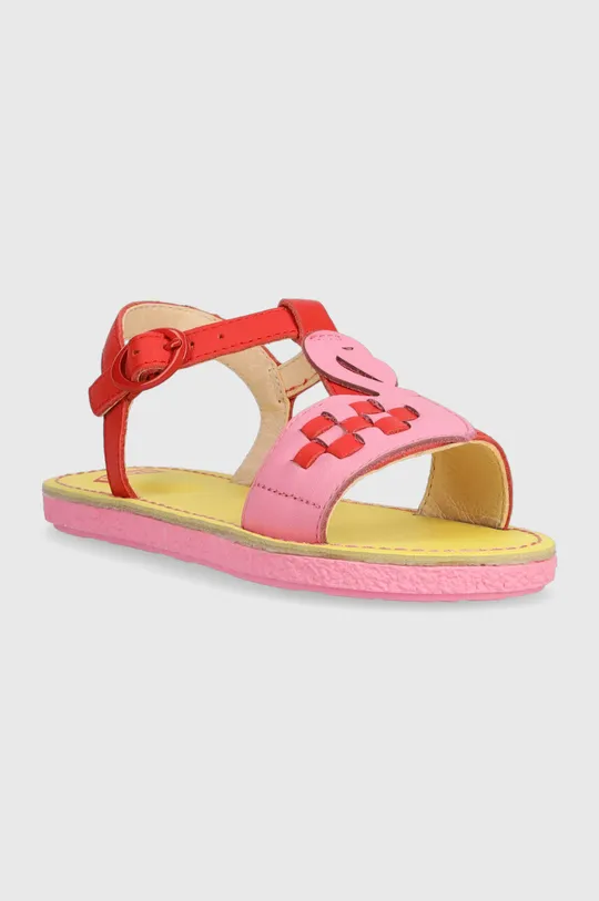 Dětské kožené sandály Camper červená