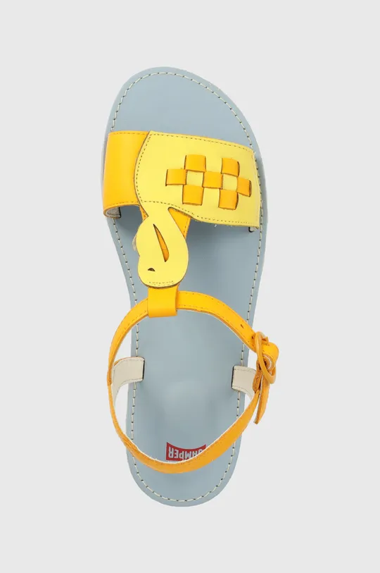 žltá Detské kožené sandále Camper