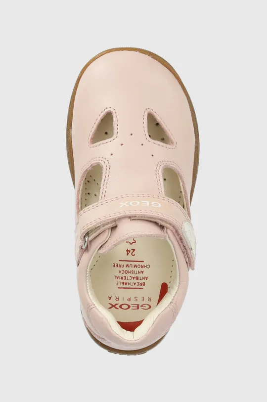 ροζ Δερμάτινα παιδικά κλειστά παπούτσια Geox