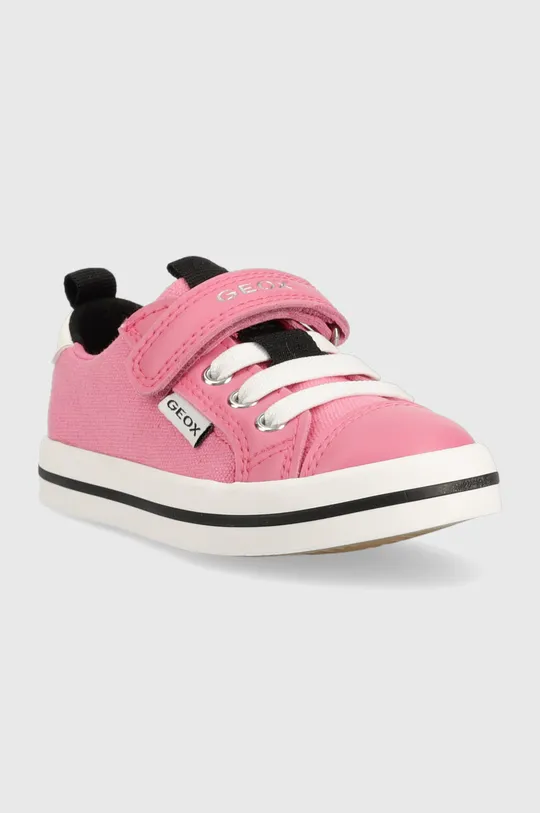 Παιδικά πάνινα παπούτσια Geox ροζ