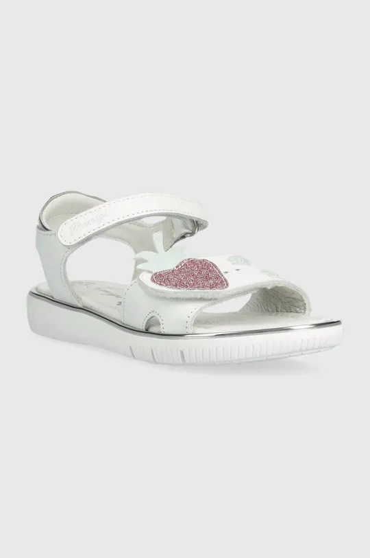 Kožené sandále Primigi biela