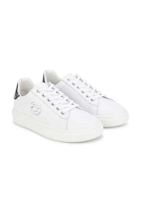 λευκό Παιδικά δερμάτινα αθλητικά παπούτσια Karl Lagerfeld Για κορίτσια