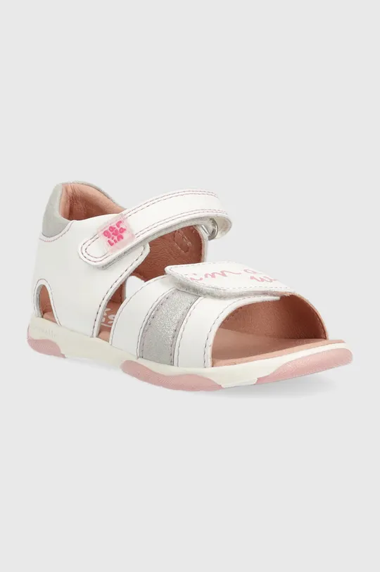 Detské kožené sandále Garvalin biela