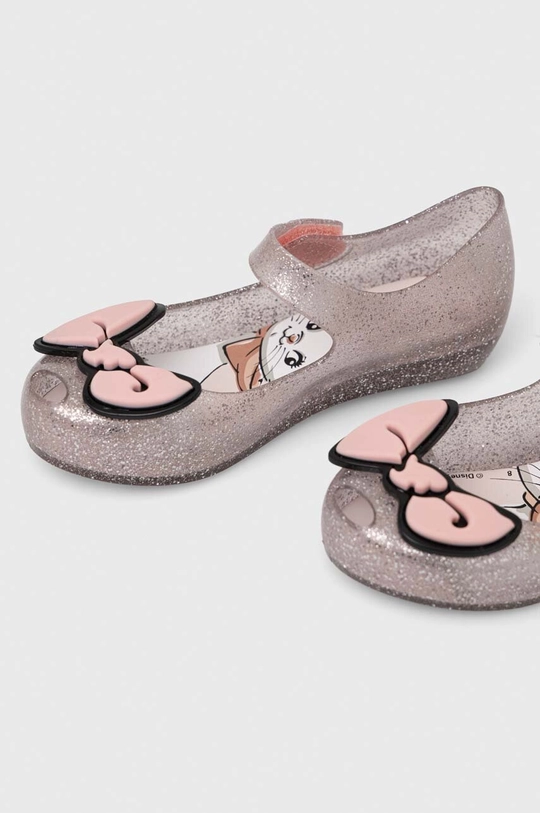 Detské balerínky Melissa x Disney strieborná