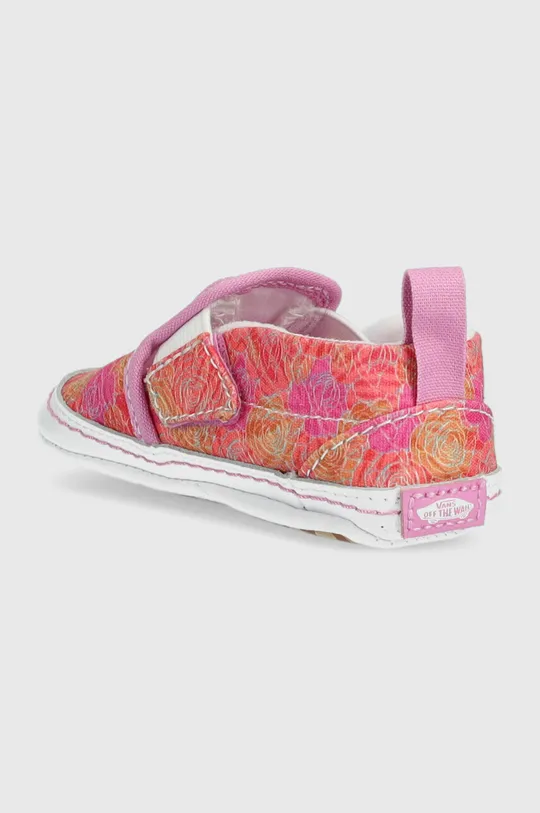 Обувь для новорождённых Vans IN Slip On V Crib ROSE MPINK  Голенище: Текстильный материал, Натуральная кожа Внутренняя часть: Текстильный материал Подошва: Синтетический материал