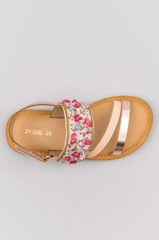 Detské kožené sandále zippy Dievčenský