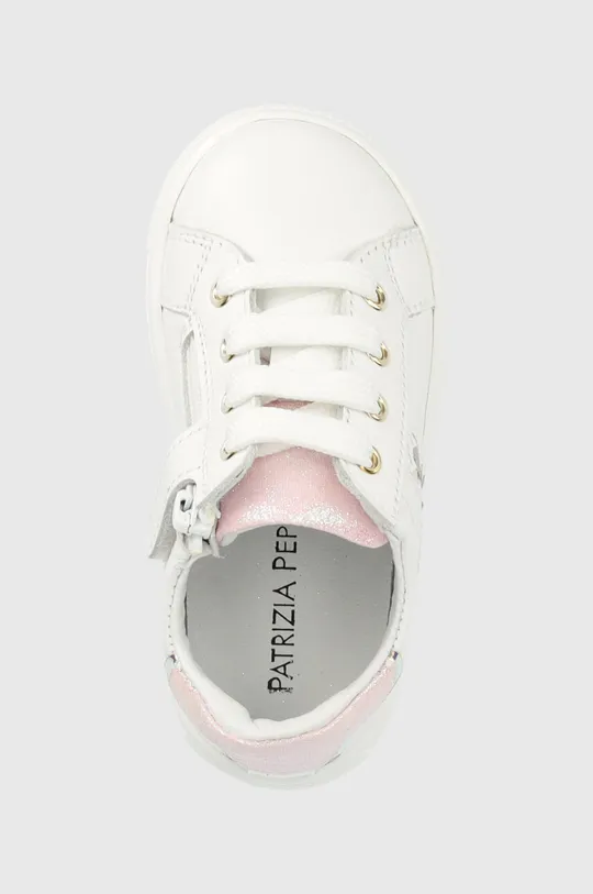 pastelově růžová Dětské kožené sneakers boty Patrizia Pepe