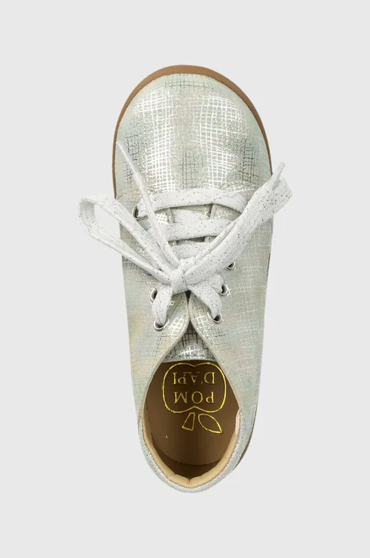 срібний Дитячі замшеві туфлі Pom D'api