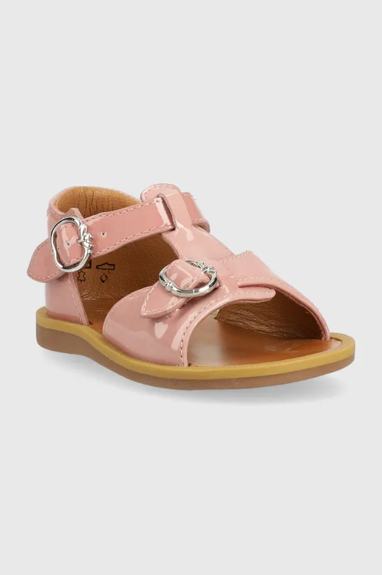 Detské kožené sandále Pom D'api ružová
