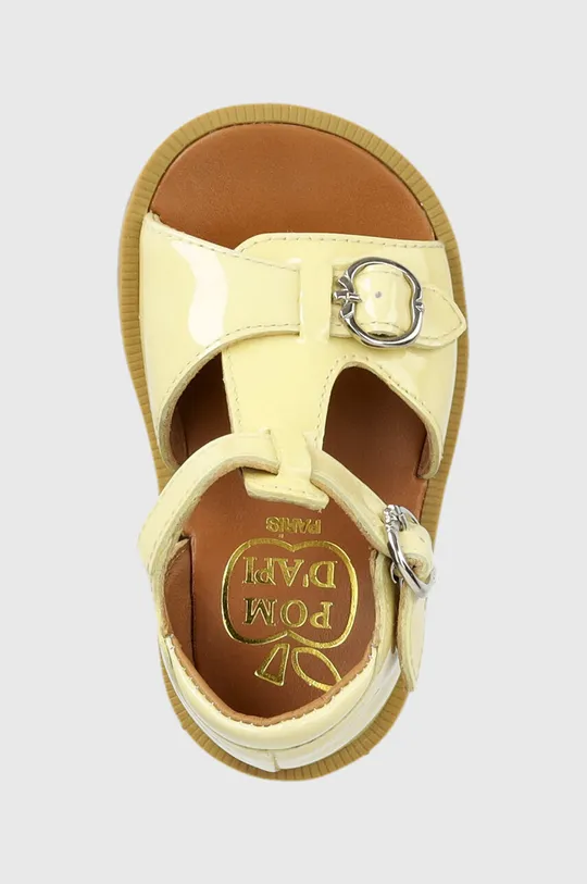 žltá Detské kožené sandále Pom D'api