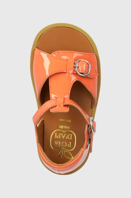 помаранчевий Дитячі шкіряні сандалі Pom D'api