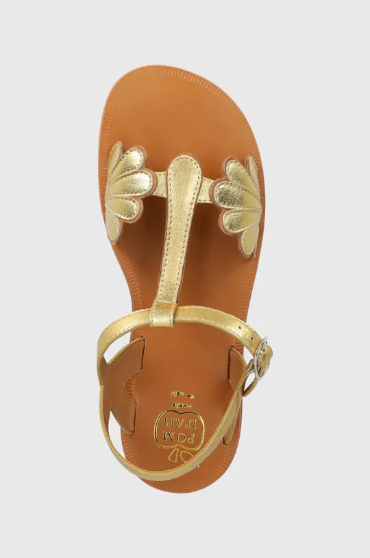 золотой Кожаные сандалии Pom D'api