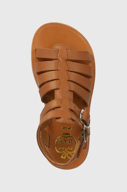коричневий Дитячі шкіряні сандалі Pom D'api