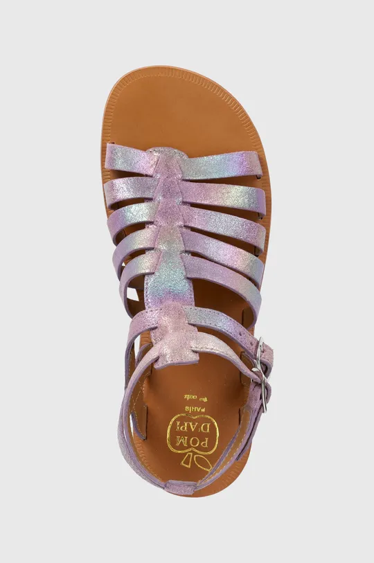 fialová Detské semišové sandále Pom D'api