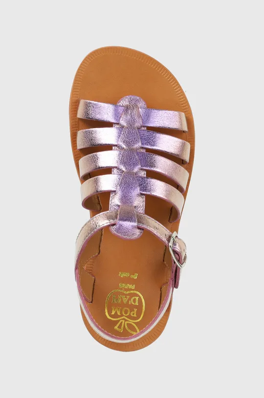 фиолетовой Детские кожаные сандалии Pom D'api