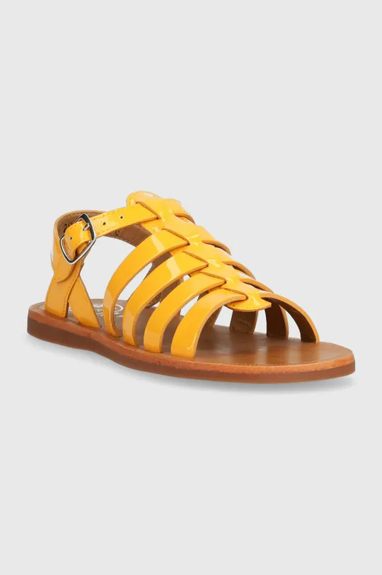 Detské kožené sandále Pom D'api oranžová