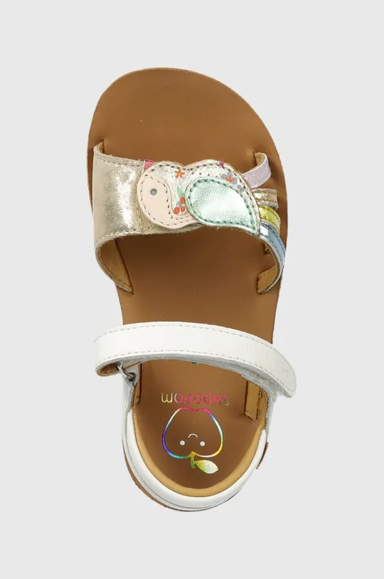 biela Detské kožené sandále Shoo Pom