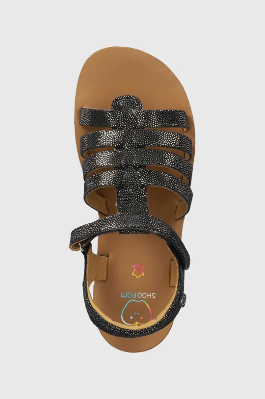 tmavomodrá Detské kožené sandále Shoo Pom