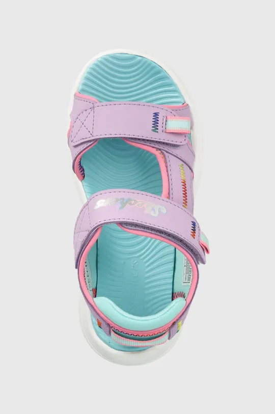 fialová Detské sandále Skechers Flex Splash Vibrant Mood