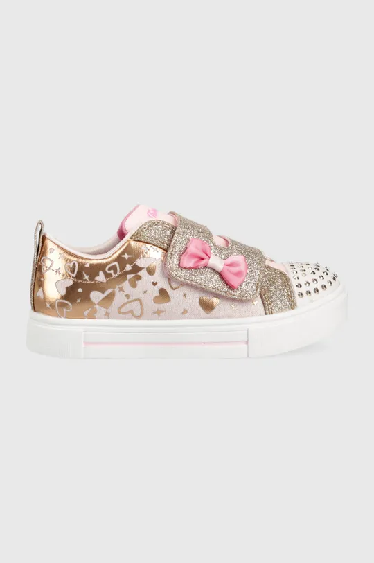 χρυσαφί Παιδικά πάνινα παπούτσια Skechers Twinkle Sparks Heather Charmer Για κορίτσια