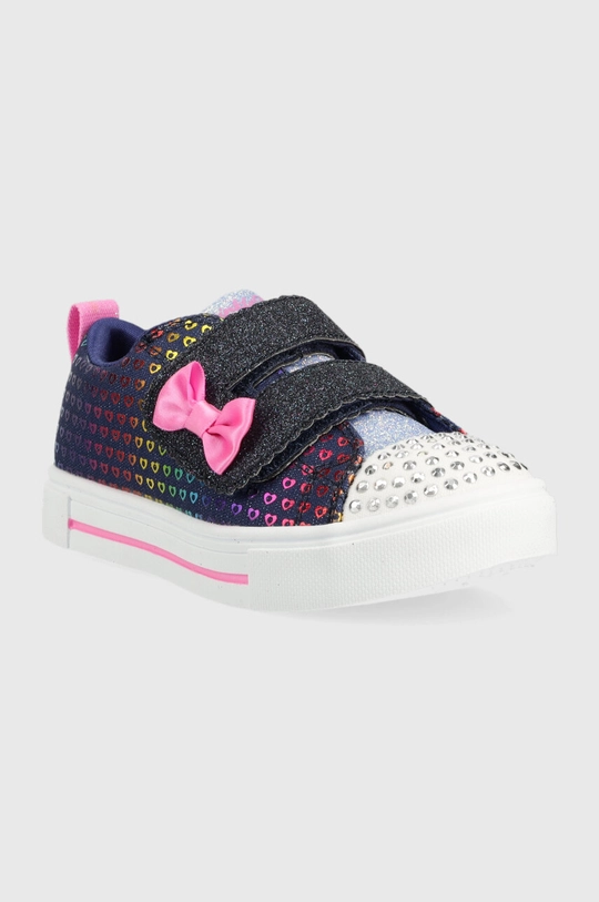 Παιδικά πάνινα παπούτσια Skechers Twinkle Sparks Heart Dreamer σκούρο μπλε