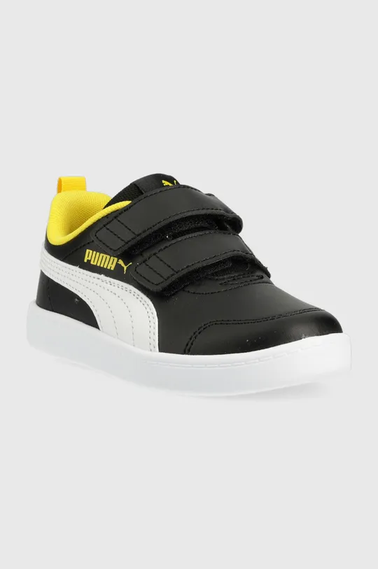 Παιδικά αθλητικά παπούτσια Puma Courtflex v2 V PS μαύρο