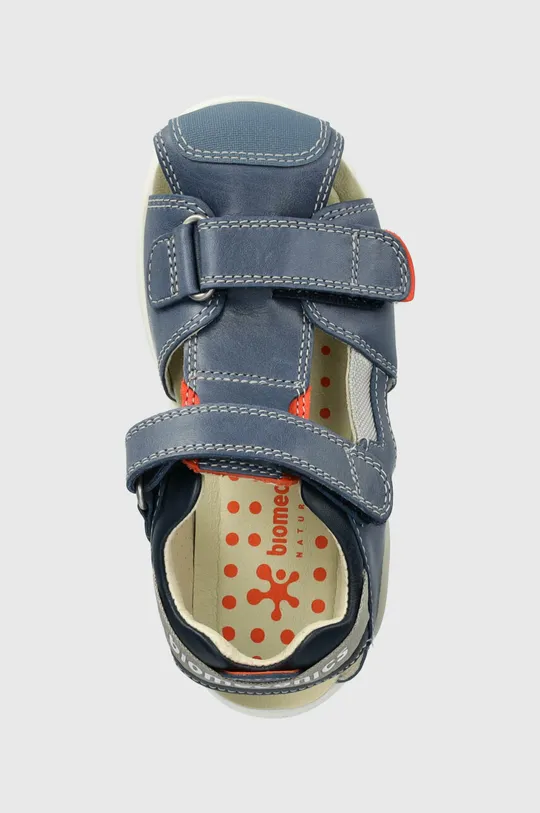 блакитний Дитячі шкіряні сандалі Biomecanics