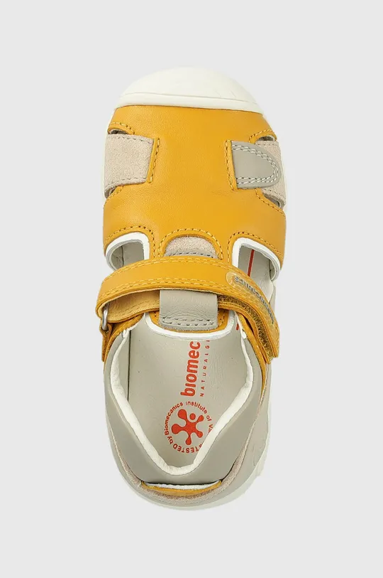 žltá Detské kožené sandále Biomecanics